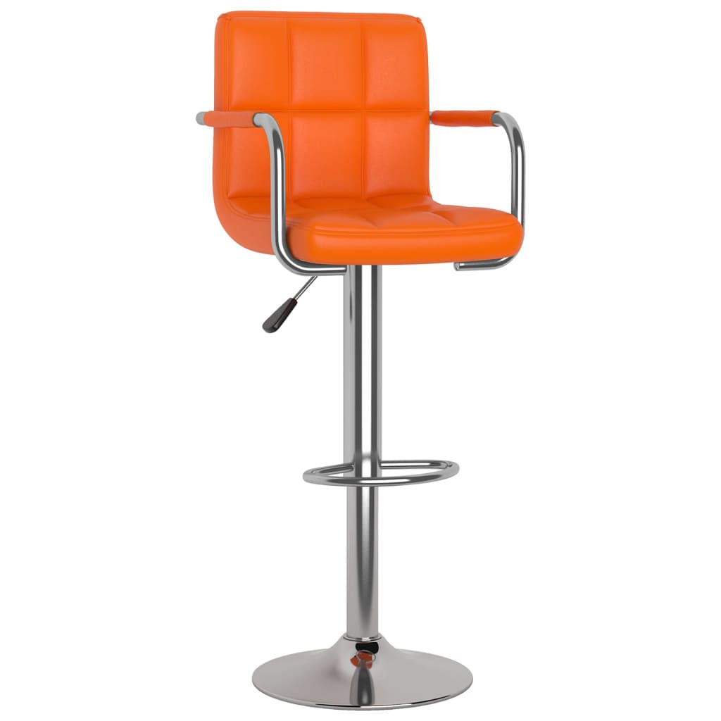 barstole 2 stk. kunstlæder orange