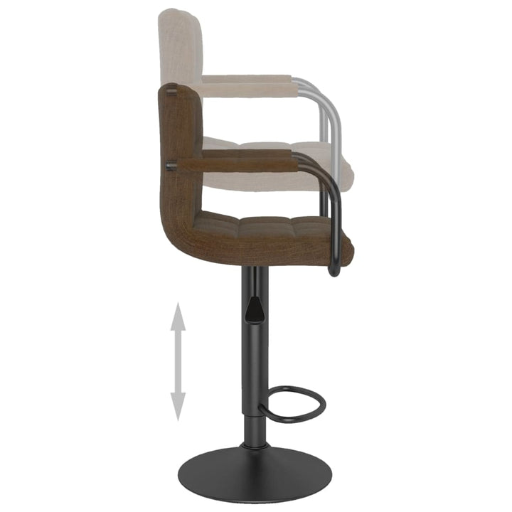 barstole 2 stk. stof brun