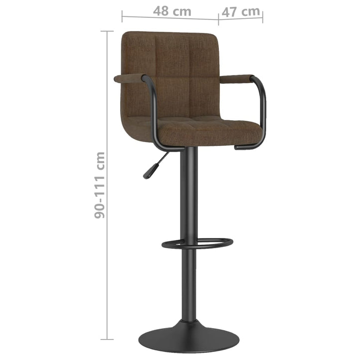 barstole 2 stk. stof brun