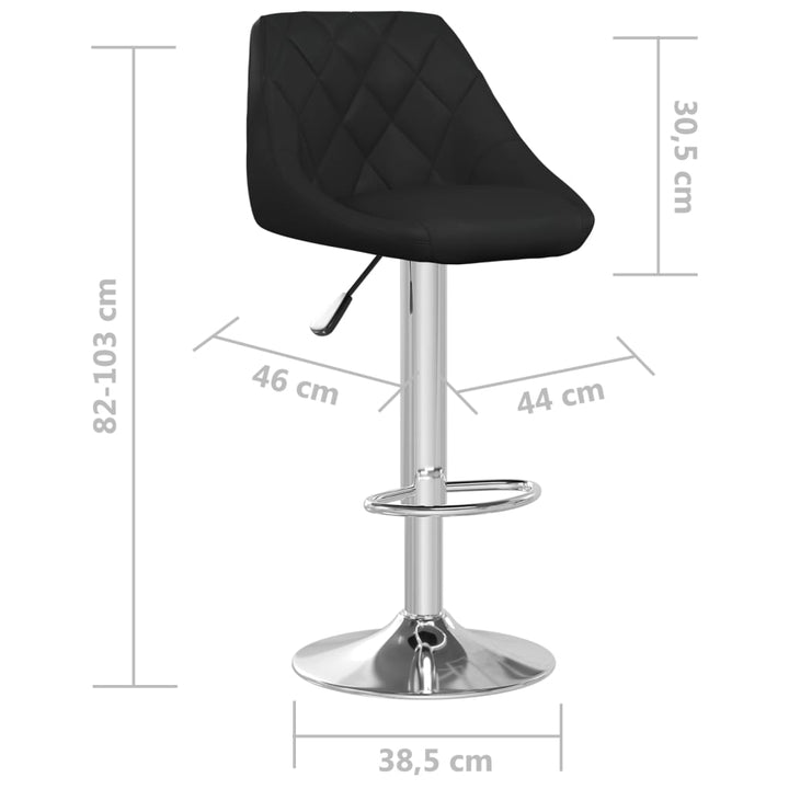 barstole 2 stk. kunstlæder sort