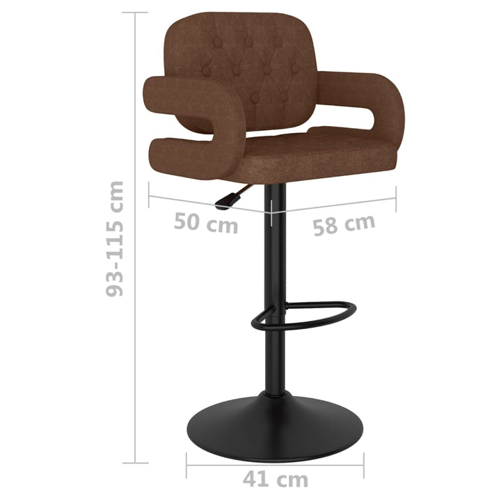 barstole 2 stk. stof brun