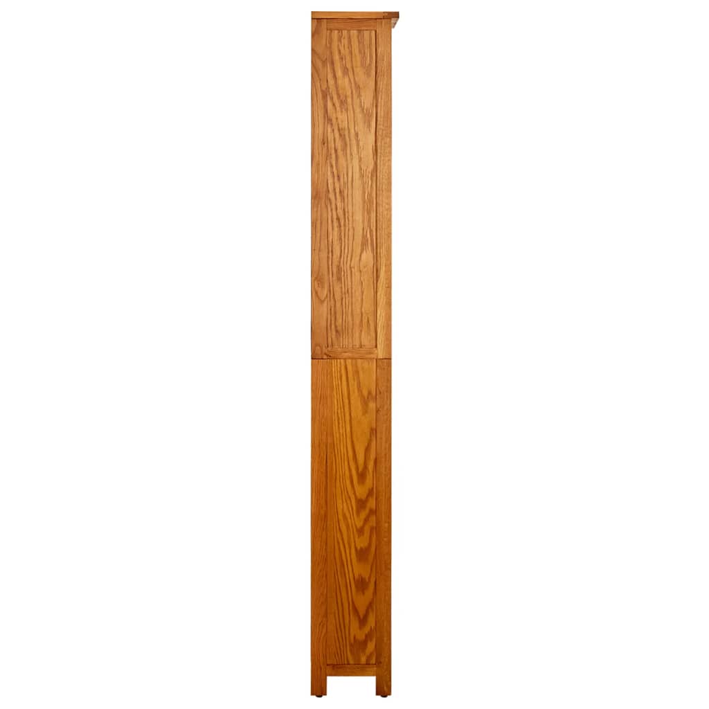 bogreol med 6 hylder 52x22x180 cm massivt egetræ