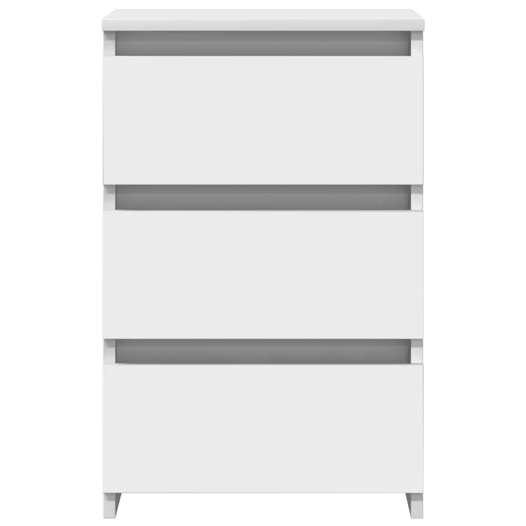 sengebord 2 stk. 40x35x62,5 cm konstrueret træ hvid