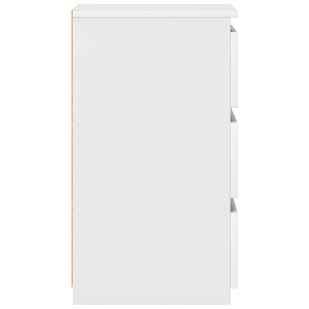 sengebord 2 stk. 40x35x62,5 cm konstrueret træ hvid