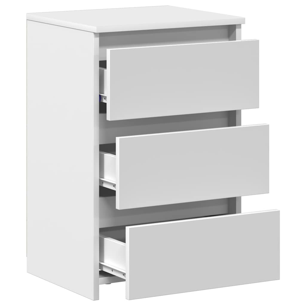 sengebord 2 stk. 40x35x62,5 cm konstrueret træ hvid