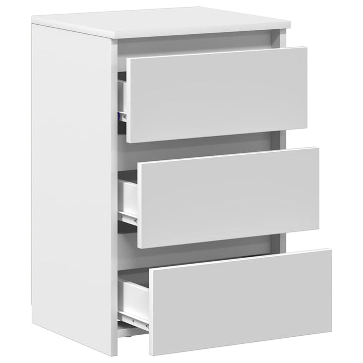 sengebord 2 stk. 40x35x62,5 cm konstrueret træ hvid
