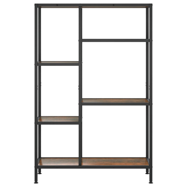 bogreol 80x30x120 cm stål og konstrueret træ
