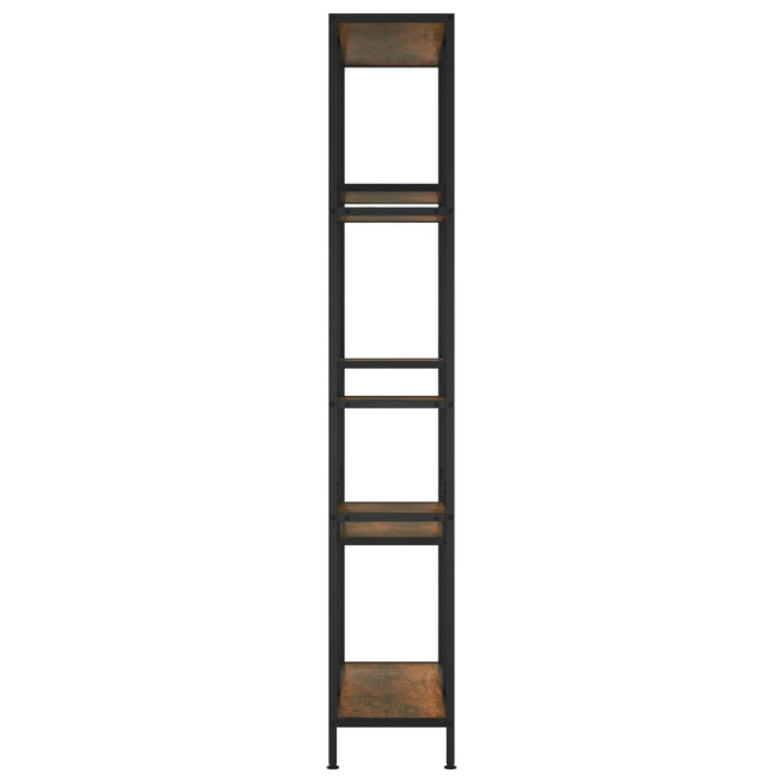 bogreol 80x30x180 cm stål og konstrueret træ