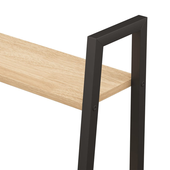 stigereol med 5 hylder 56x35x174 cm lysebrun og sort