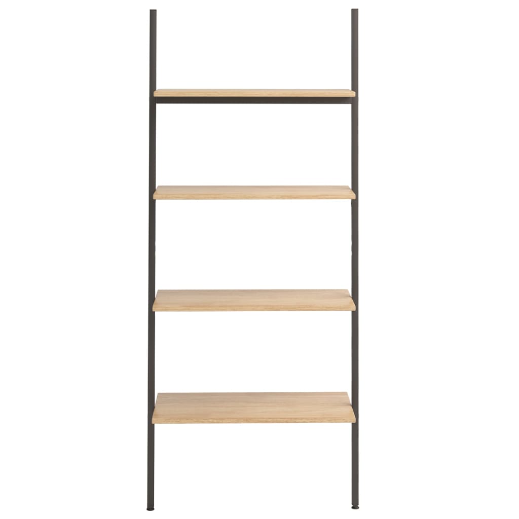 stigereol med 4 hylder 64x34x150,5 cm lysebrun og sort