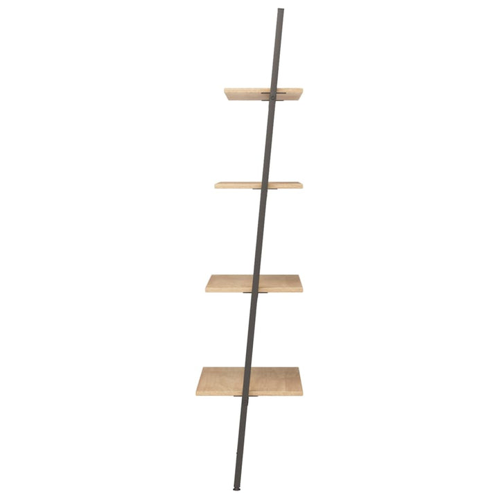 stigereol med 4 hylder 64x34x150,5 cm lysebrun og sort