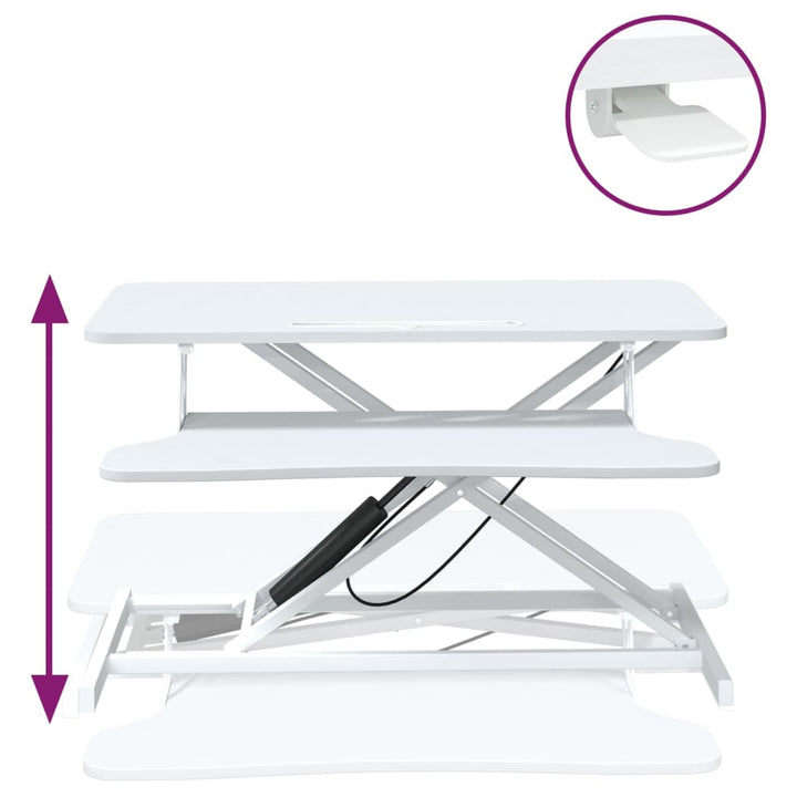 justerbart skrivebord 90x40x(13-50) cm stål konstrueret træ