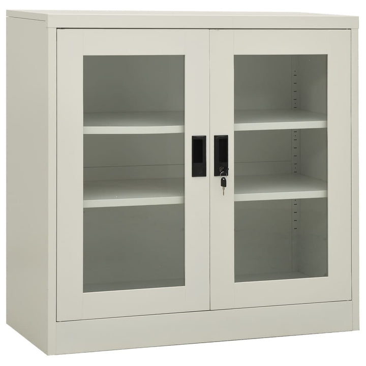 kontorskab 90x40x90 cm stål grå