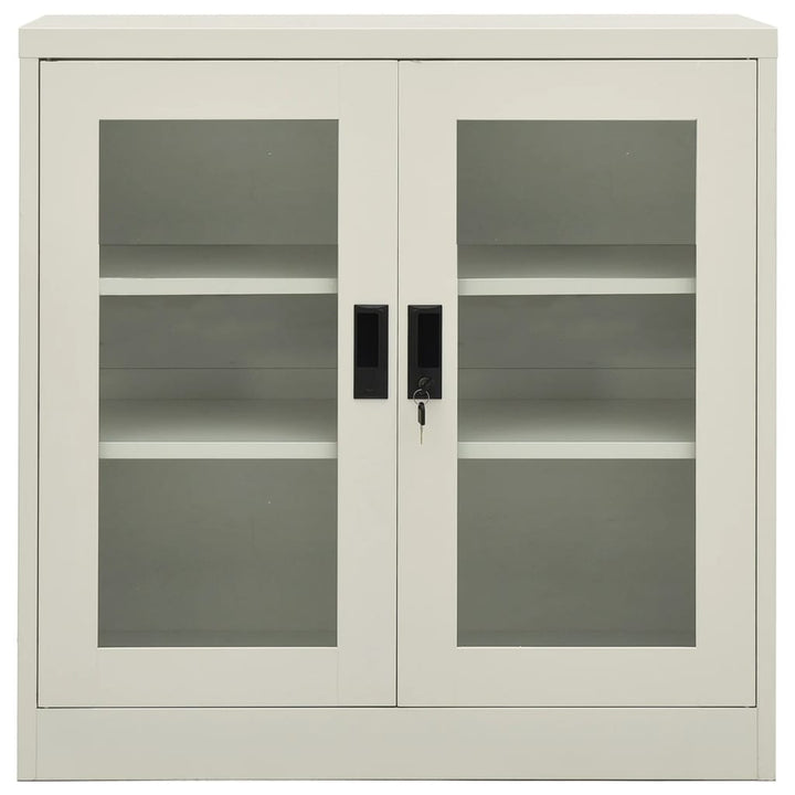 kontorskab 90x40x90 cm stål grå