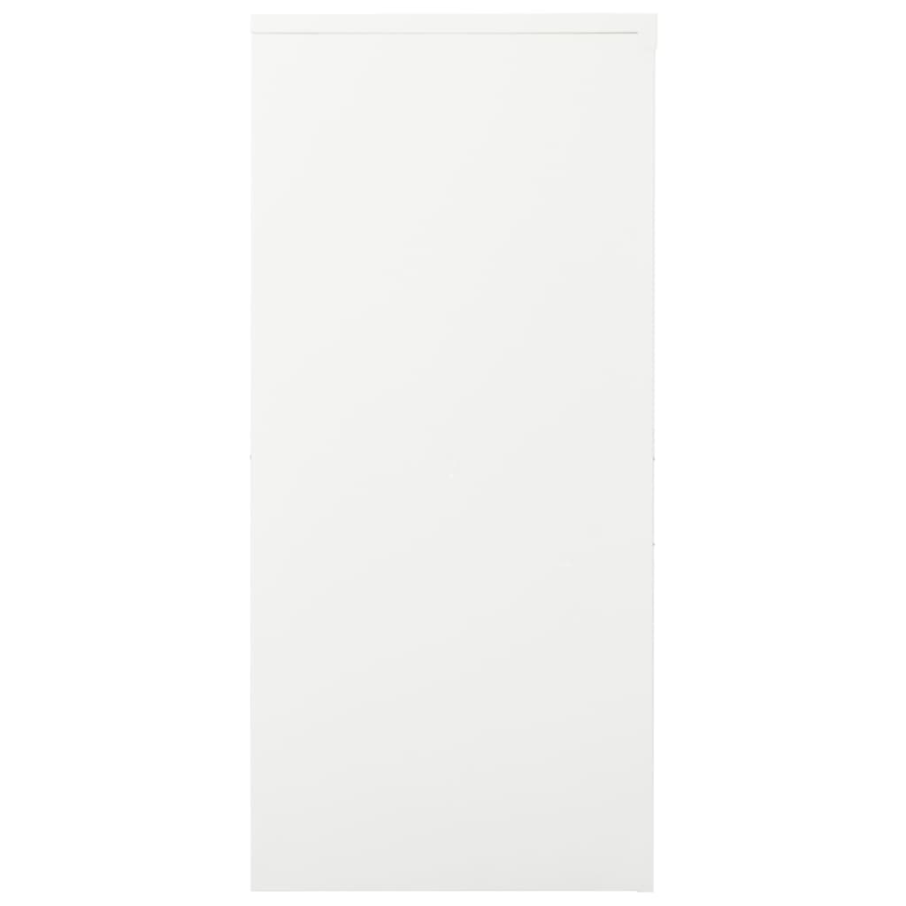 skab med skydelåger 90x40x90 cm stål hvid