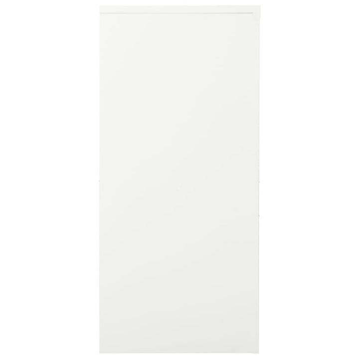 skab med skydelåger 90x40x90 cm stål hvid
