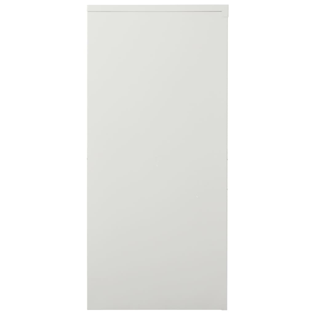 skab med skydelåger 90x40x90 cm stål lysegrå