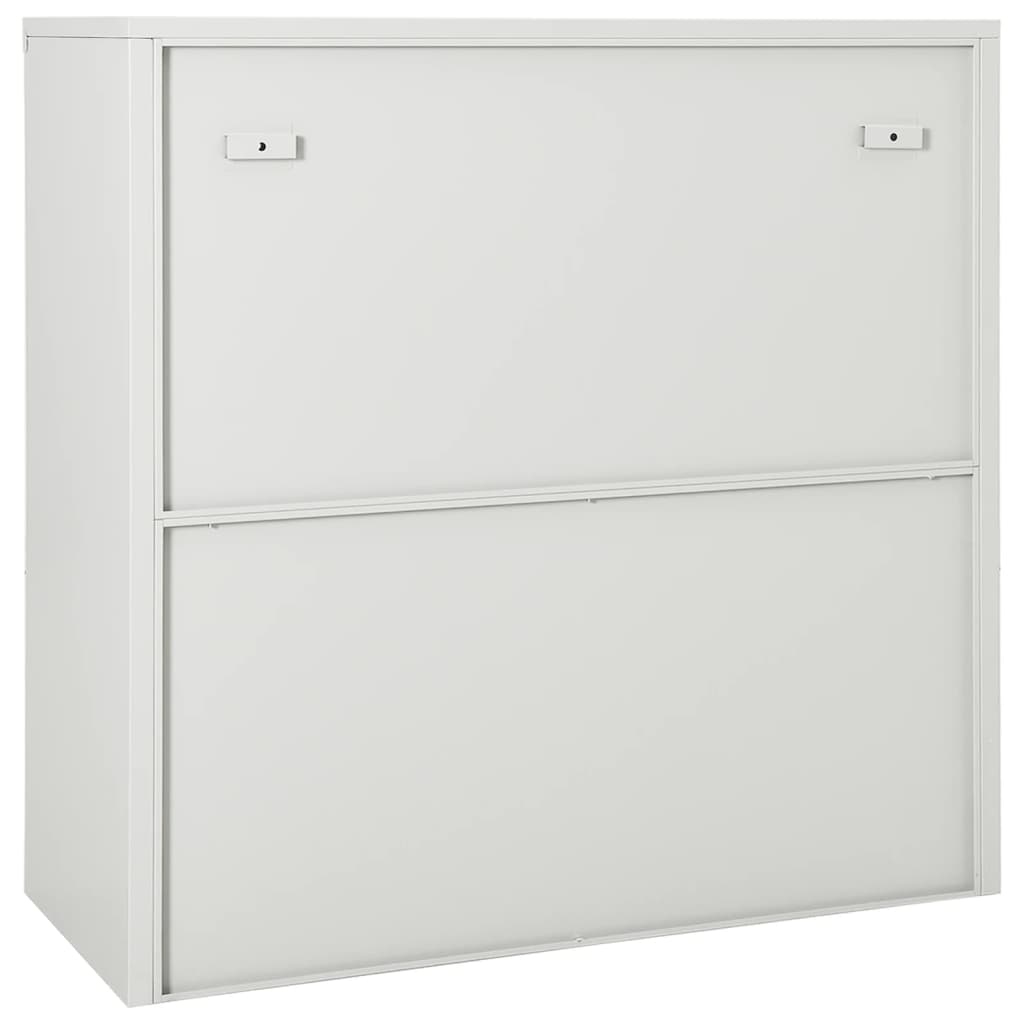 skab med skydelåger 90x40x90 cm stål lysegrå