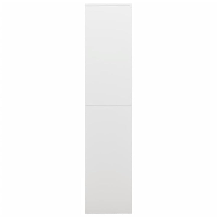 skab med lås 90x40x180 cm stål hvid