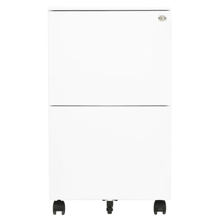 mobilt arkivskab 39x45x67 cm stål hvid