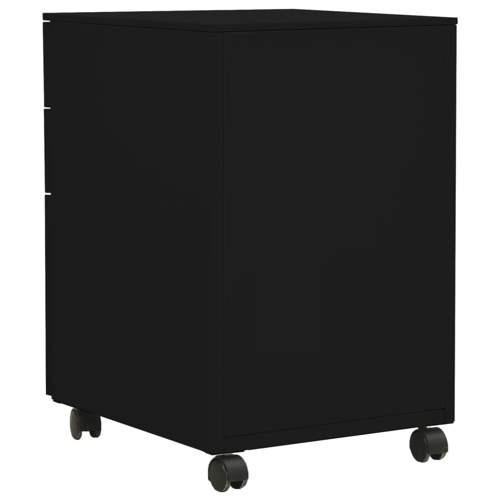 mobilt arkivskab 39x45x60 cm stål sort