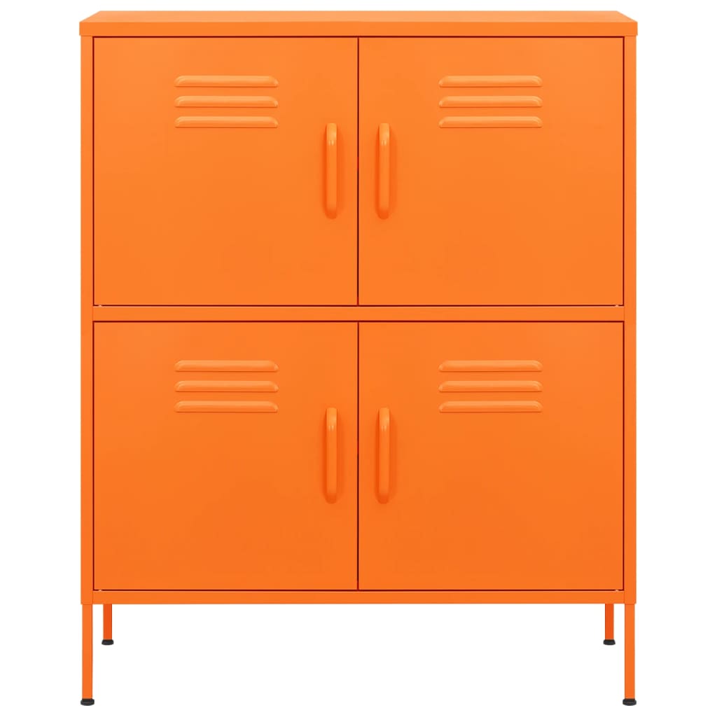 opbevaringsskab 80x35x101,5 cm stål orange