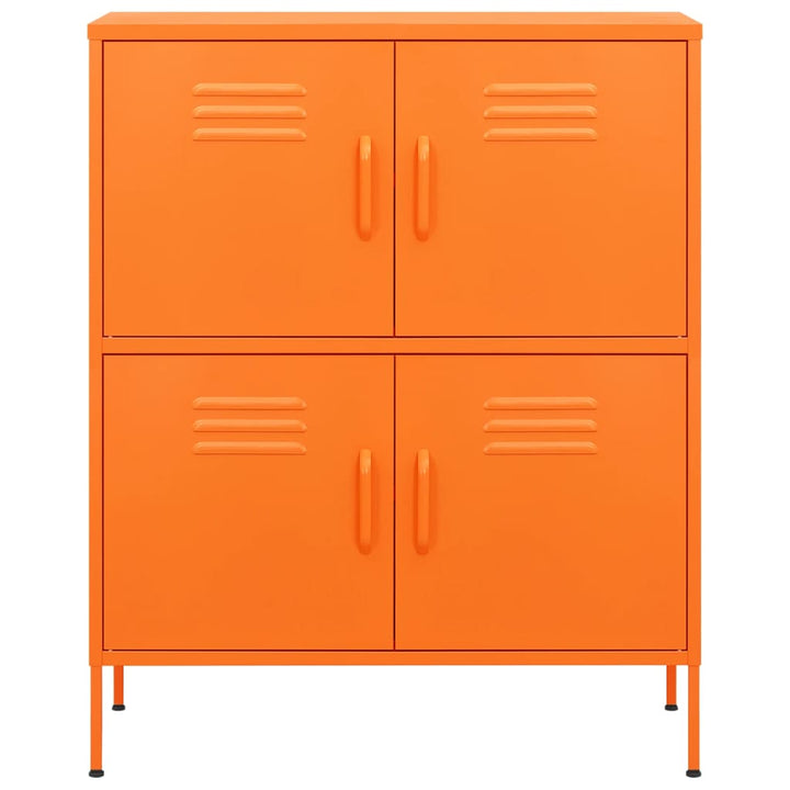opbevaringsskab 80x35x101,5 cm stål orange