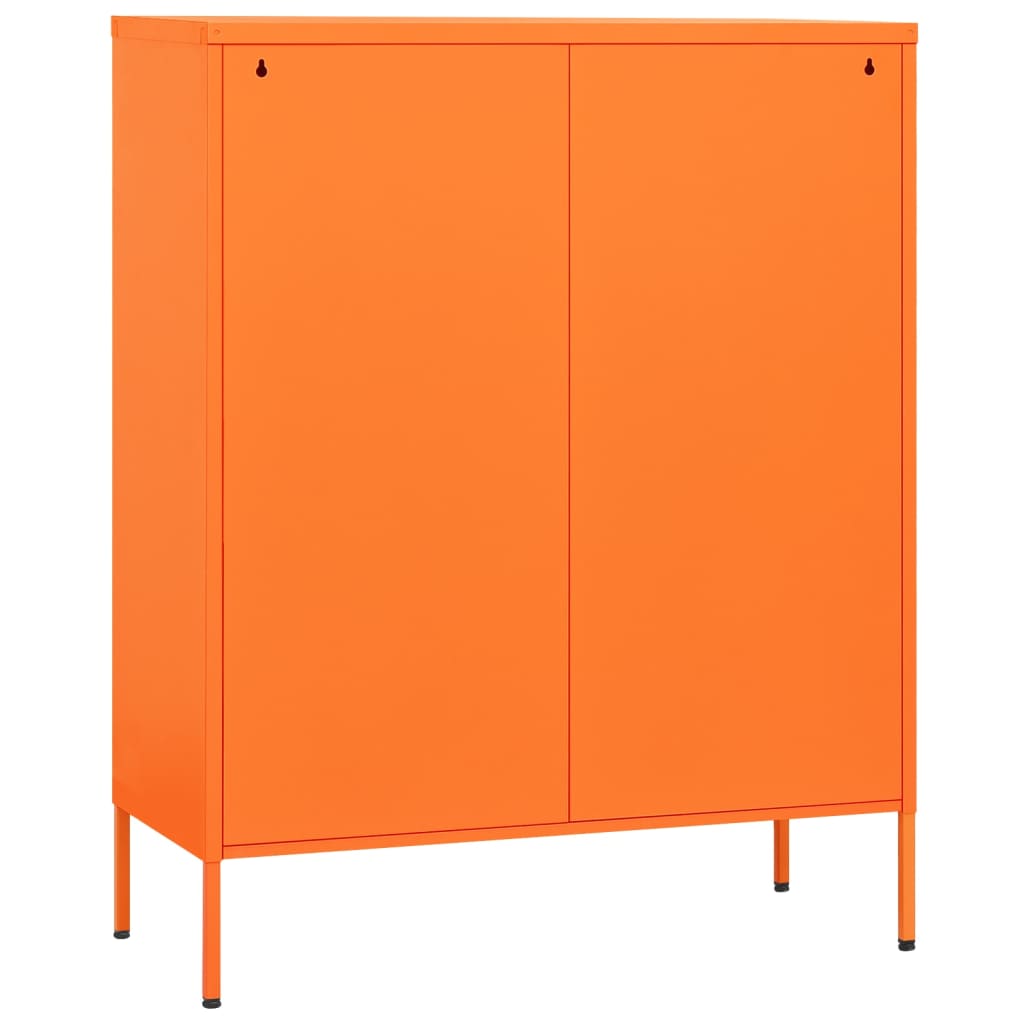 opbevaringsskab 80x35x101,5 cm stål orange