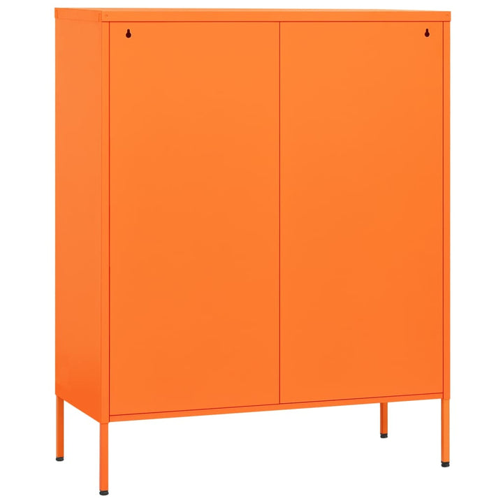 opbevaringsskab 80x35x101,5 cm stål orange