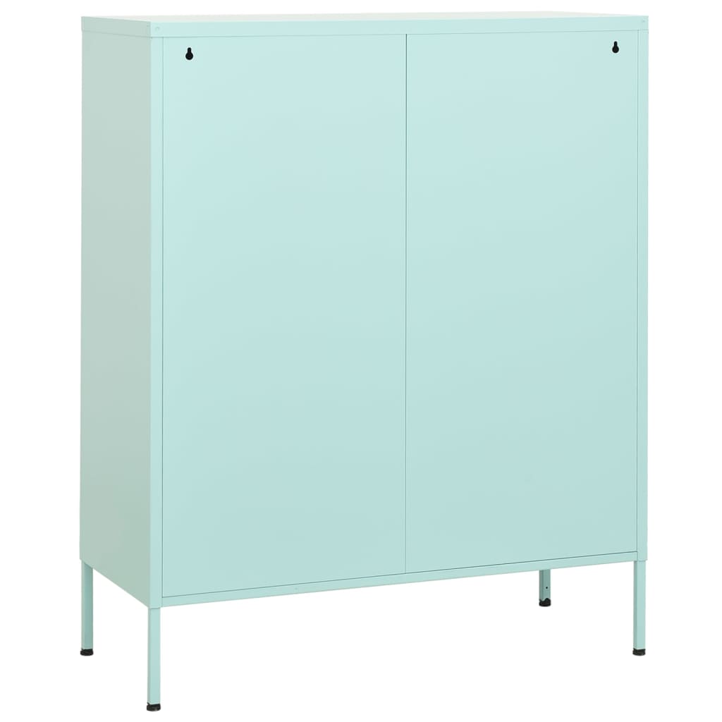 opbevaringsskab 80x35x101,5 cm stål mintgrøn