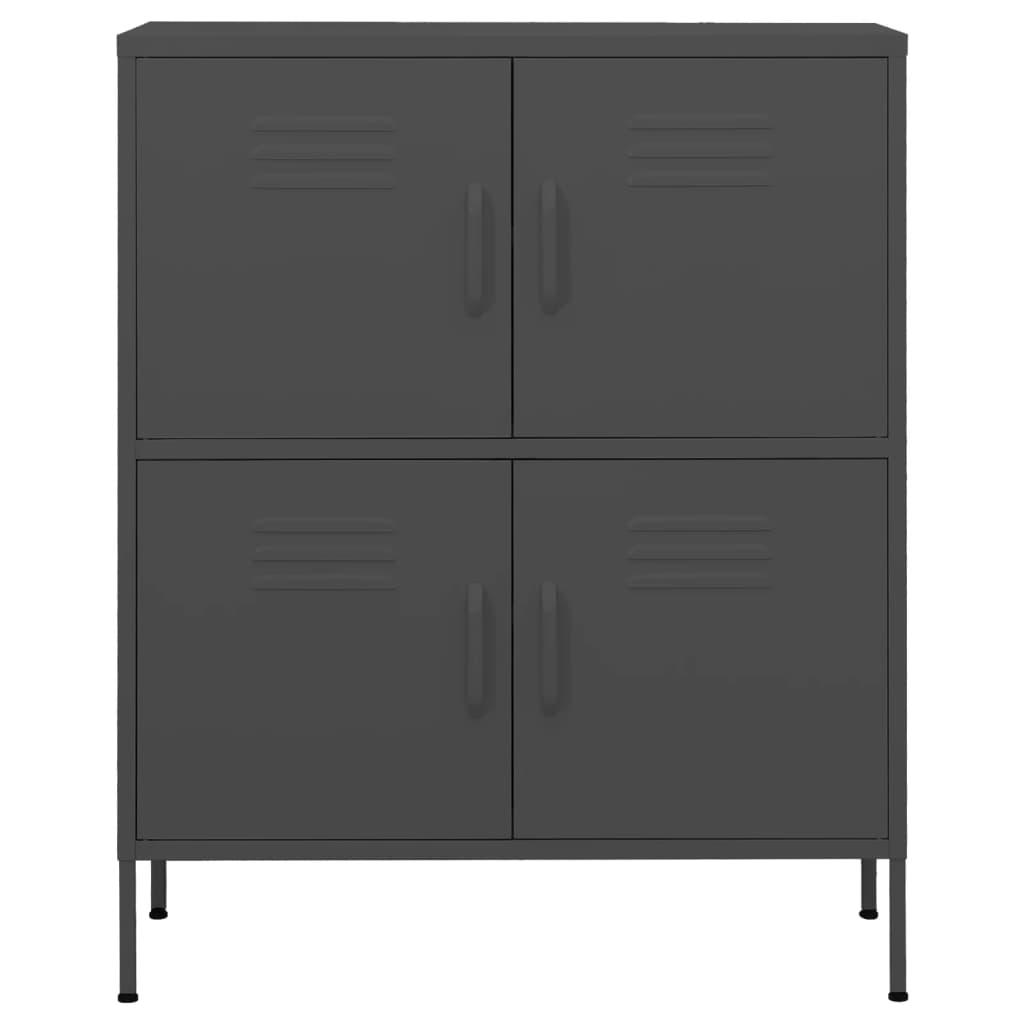 opbevaringsskab 80x35x101,5 cm stål antracitgrå