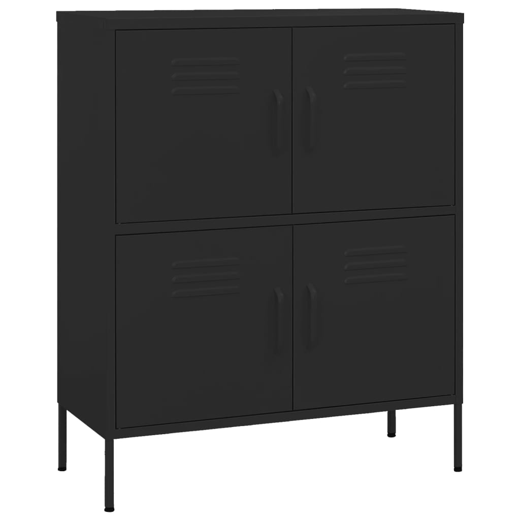 opbevaringsskab 80x35x101,5 cm stål sort
