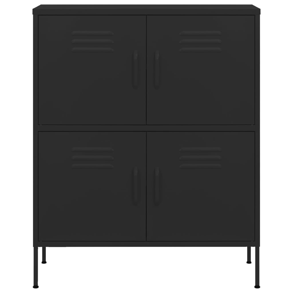 opbevaringsskab 80x35x101,5 cm stål sort