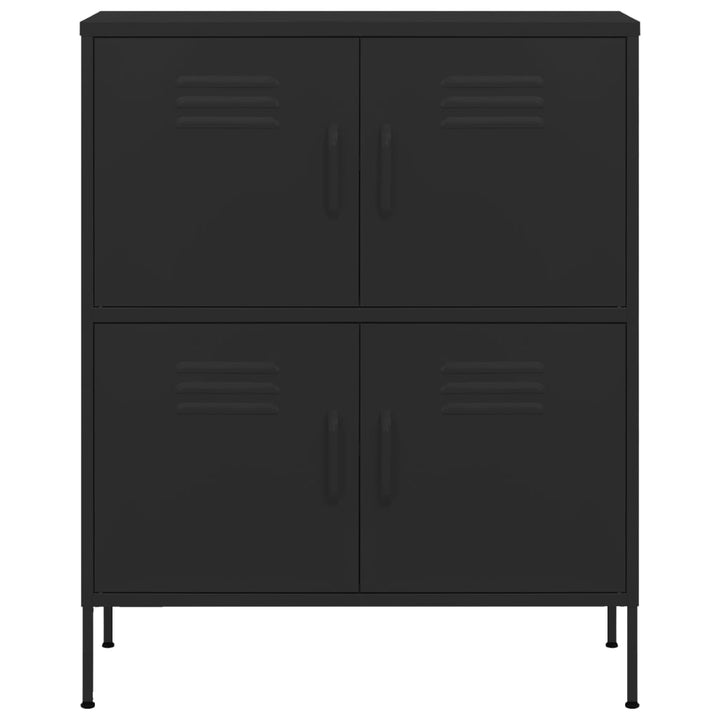 opbevaringsskab 80x35x101,5 cm stål sort