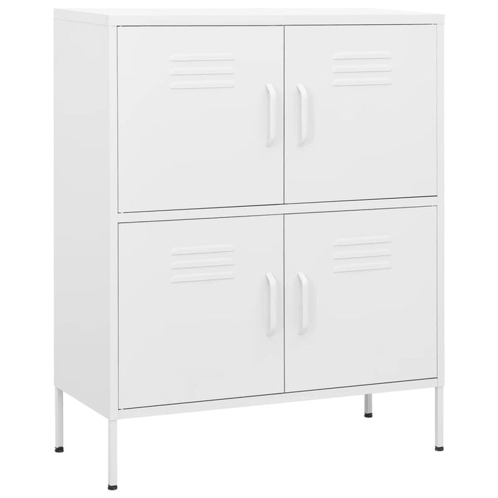 opbevaringsskab 80x35x101,5 cm stål hvid