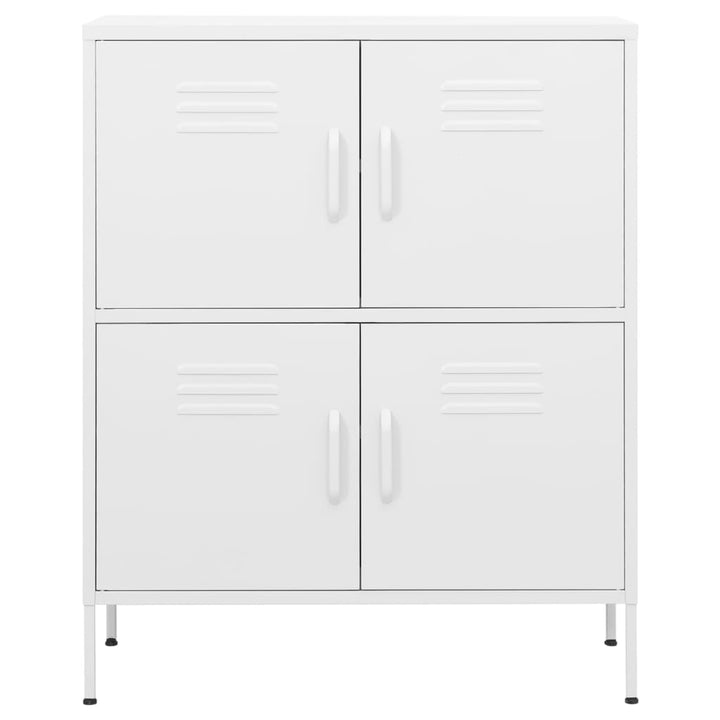 opbevaringsskab 80x35x101,5 cm stål hvid