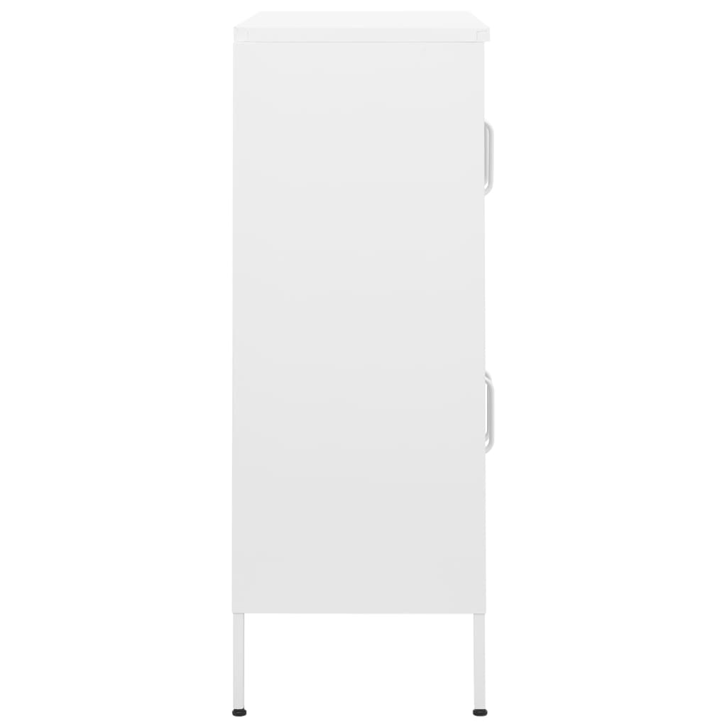 opbevaringsskab 80x35x101,5 cm stål hvid