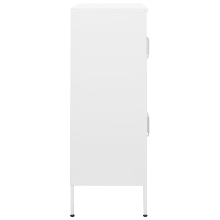 opbevaringsskab 80x35x101,5 cm stål hvid