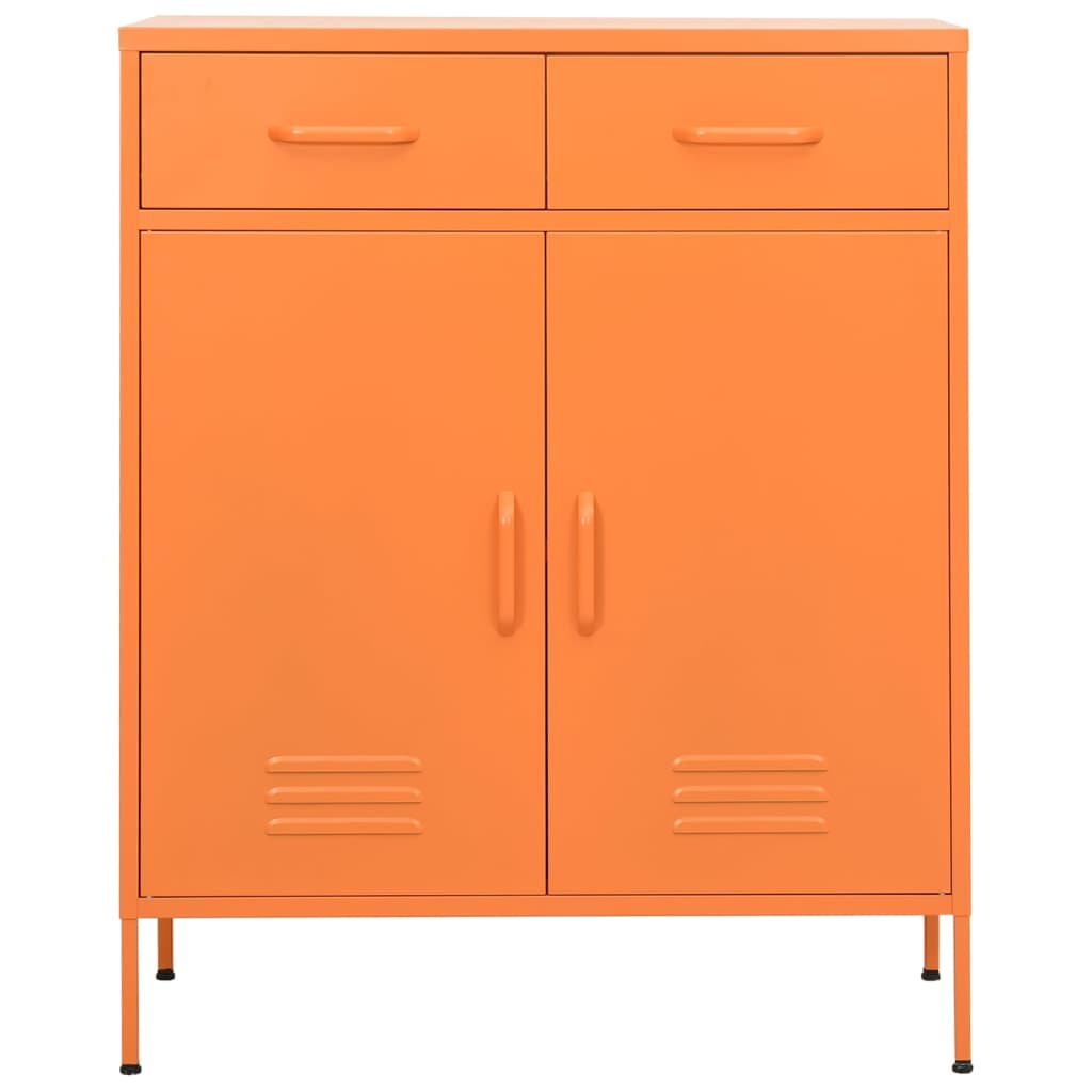 opbevaringsskab 80x35x101,5 cm stål orange