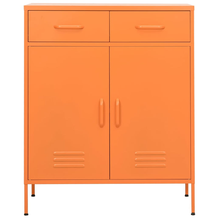 opbevaringsskab 80x35x101,5 cm stål orange
