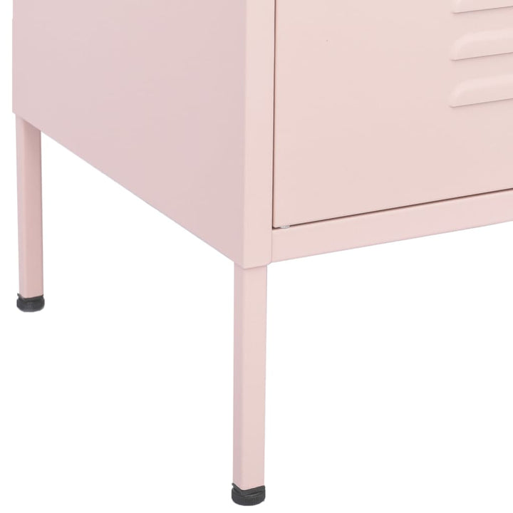 opbevaringsskab 80x35x101,5 cm stål lyserød