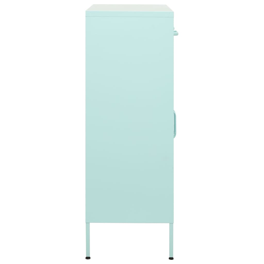 opbevaringsskab 80x35x101,5 cm stål mintgrøn