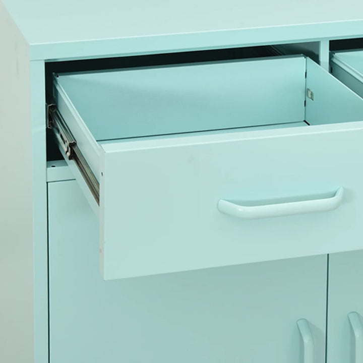 opbevaringsskab 80x35x101,5 cm stål mintgrøn
