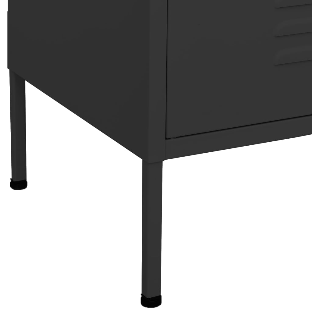opbevaringsskab 80x35x101,5 cm stål antracitgrå