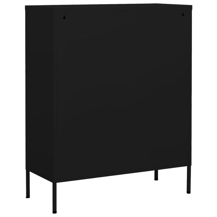 opbevaringsskab 80x35x101,5 cm stål sort