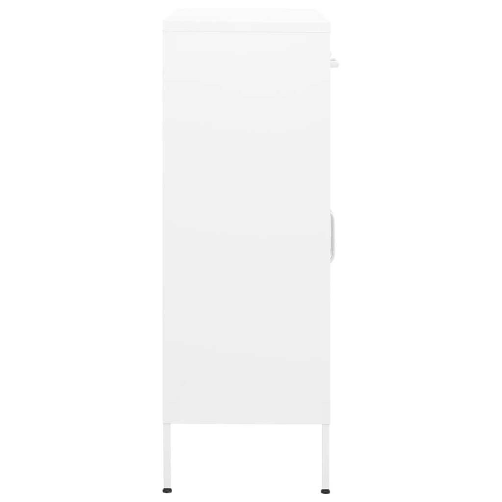 opbevaringsskab 80x35x101,5 cm stål hvid