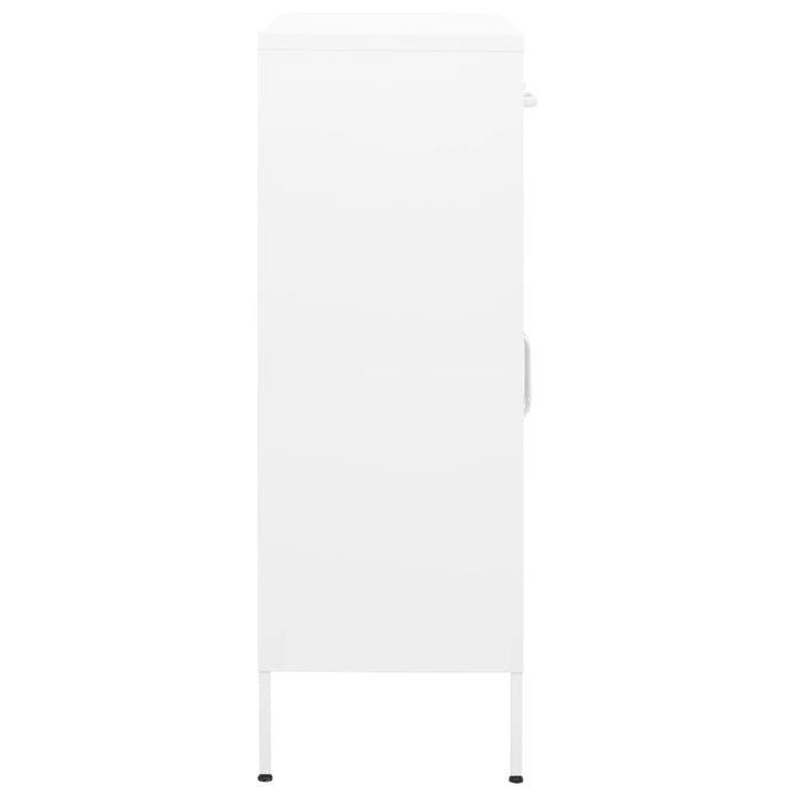opbevaringsskab 80x35x101,5 cm stål hvid
