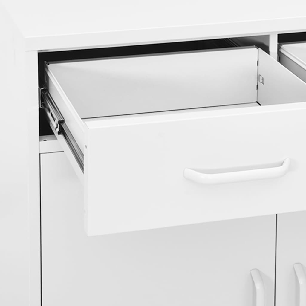 opbevaringsskab 80x35x101,5 cm stål hvid