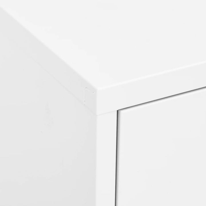 opbevaringsskab 80x35x101,5 cm stål hvid