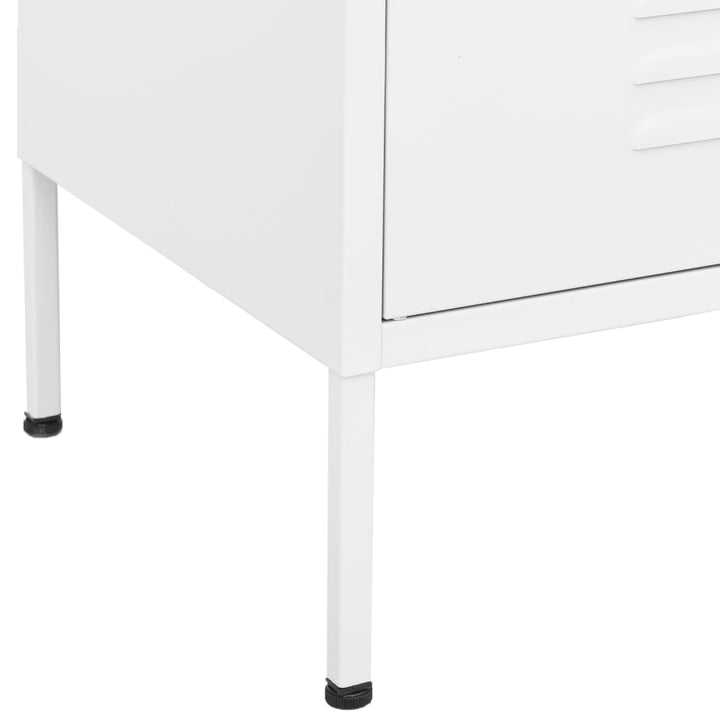 opbevaringsskab 80x35x101,5 cm stål hvid